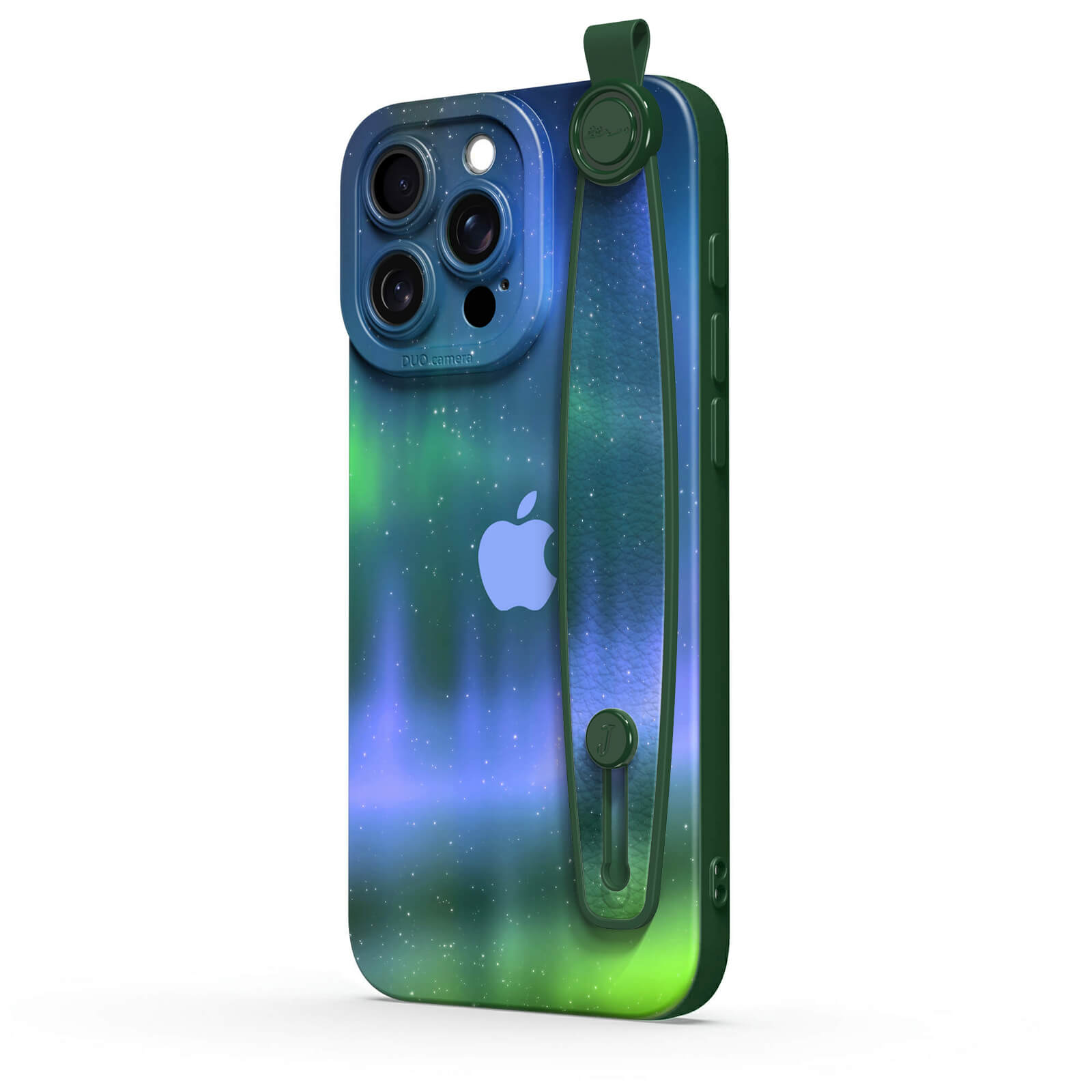 Optical Magnetic-Purple Green | iPhone Series Multifunctional Wristband Case