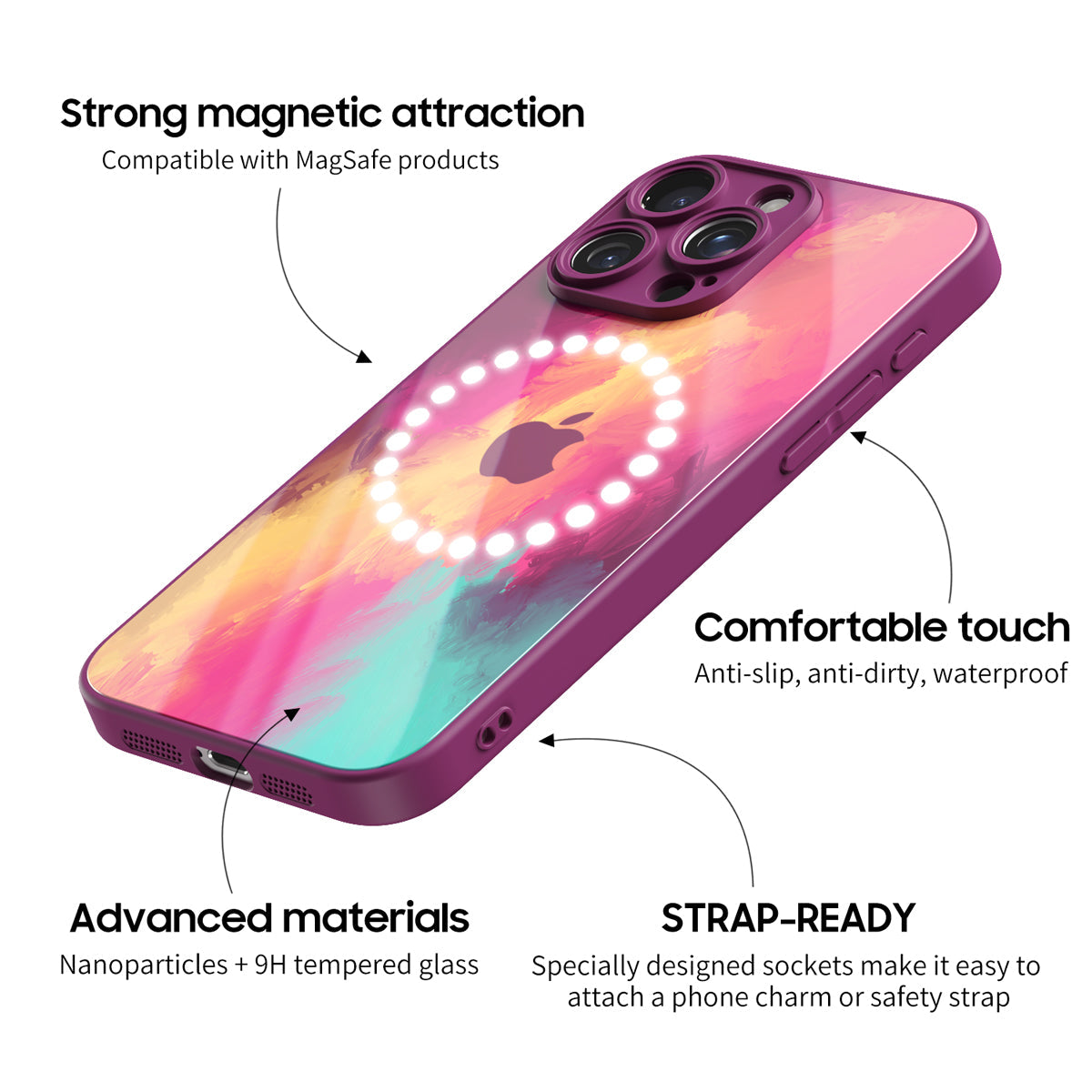 Berry Color | IPhone Series Impact Resistant Protective Case