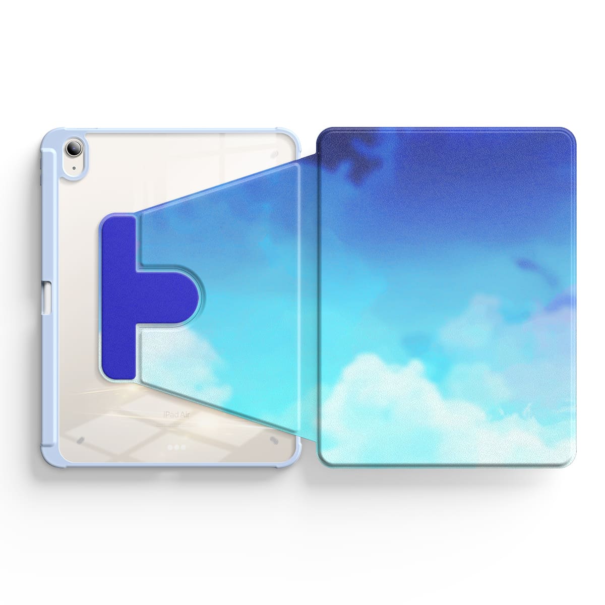 Sky Blue | iPad Series Snap 360° Stand Impact Resistant Case