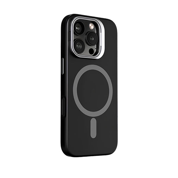 Black | iPhone Lens Bracket Liquid Silicone Case