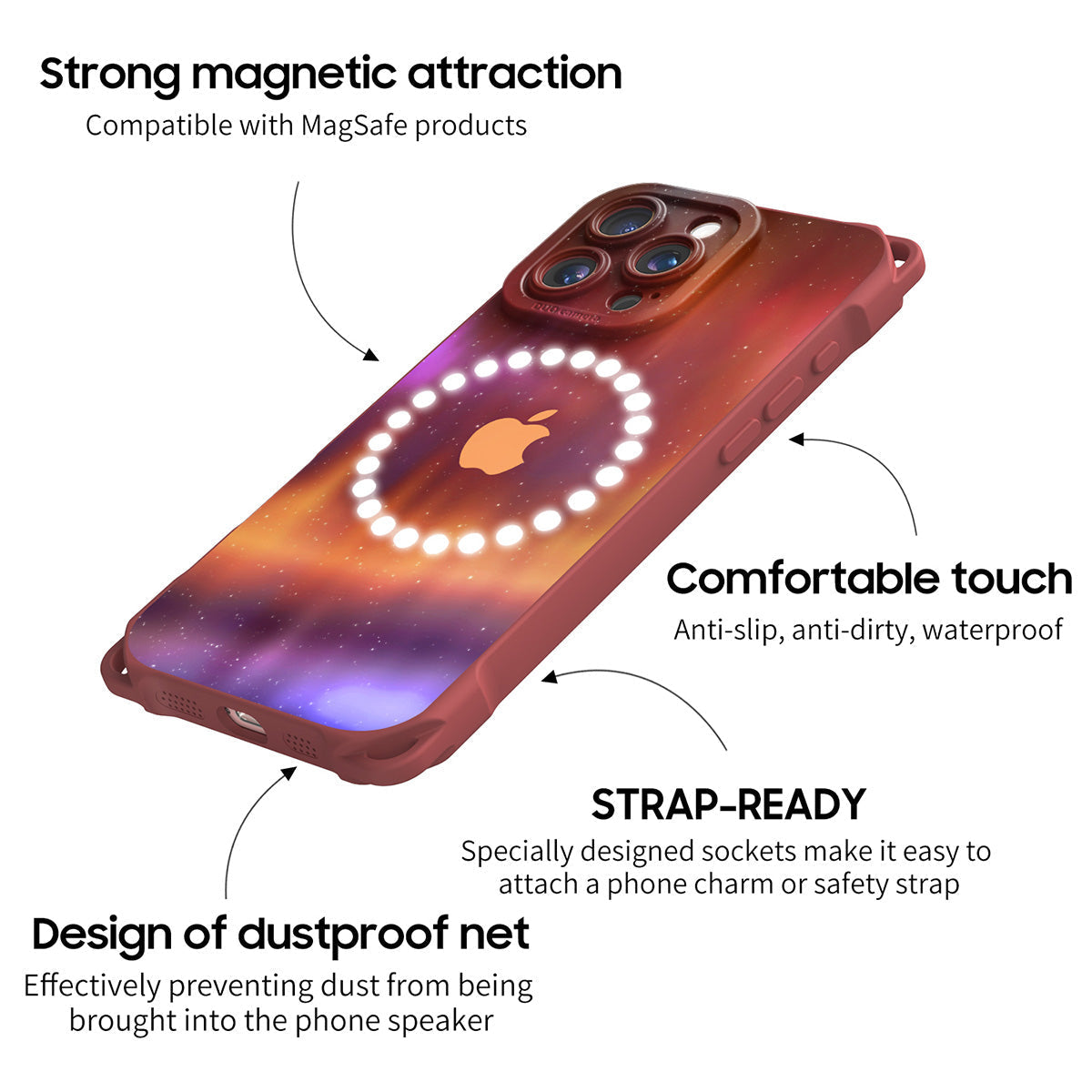 Magnetic Storm-Midnight | iPhone Series Ultra Impact Resistant Protective Case