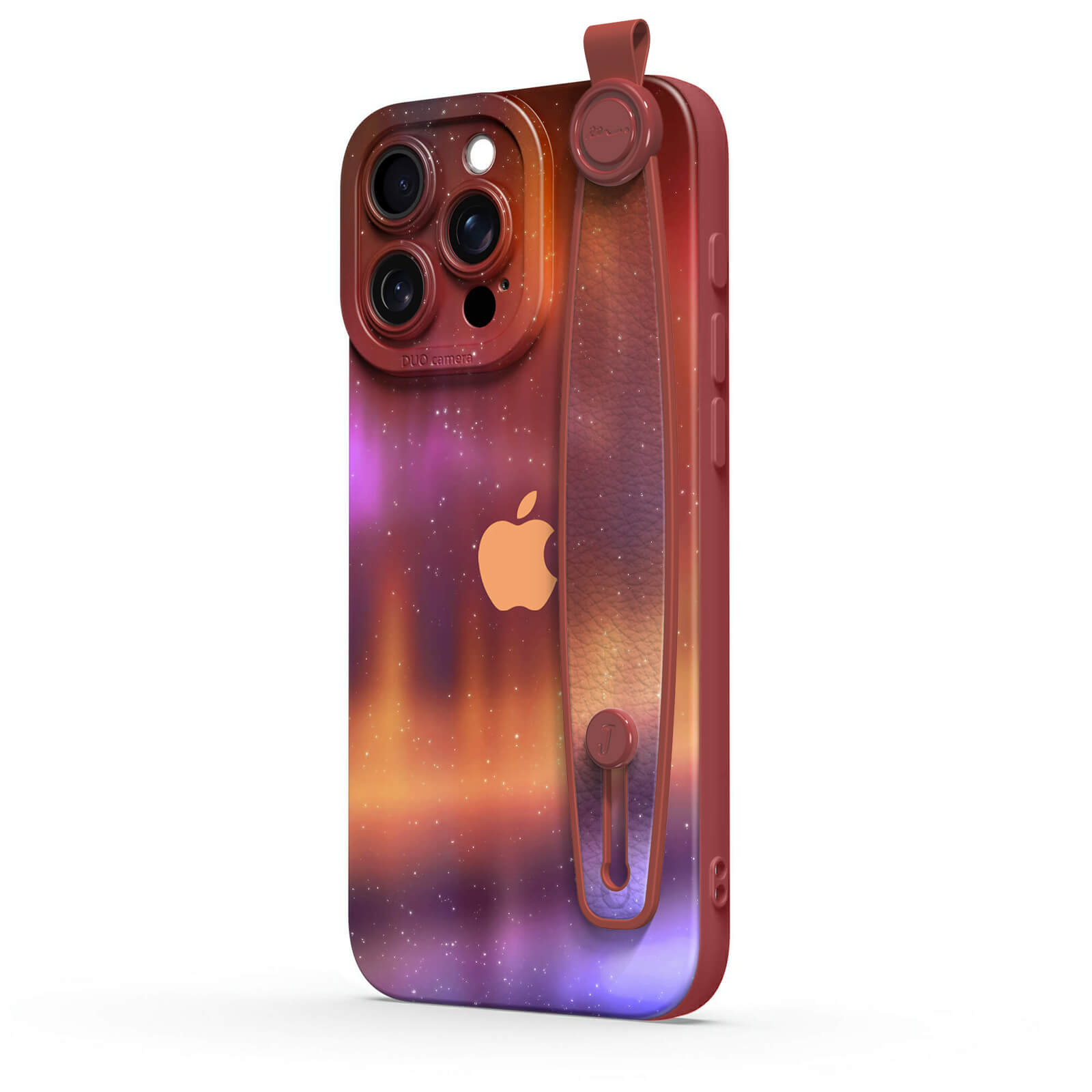 Optical Magnetic-Orange Purple | iPhone Series Multifunctional Wristband Case