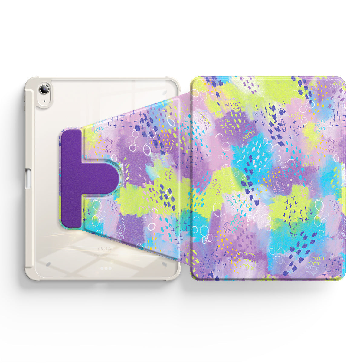 Fluttering Lavender | iPad Series Snap 360° Stand Impact Resistant Case