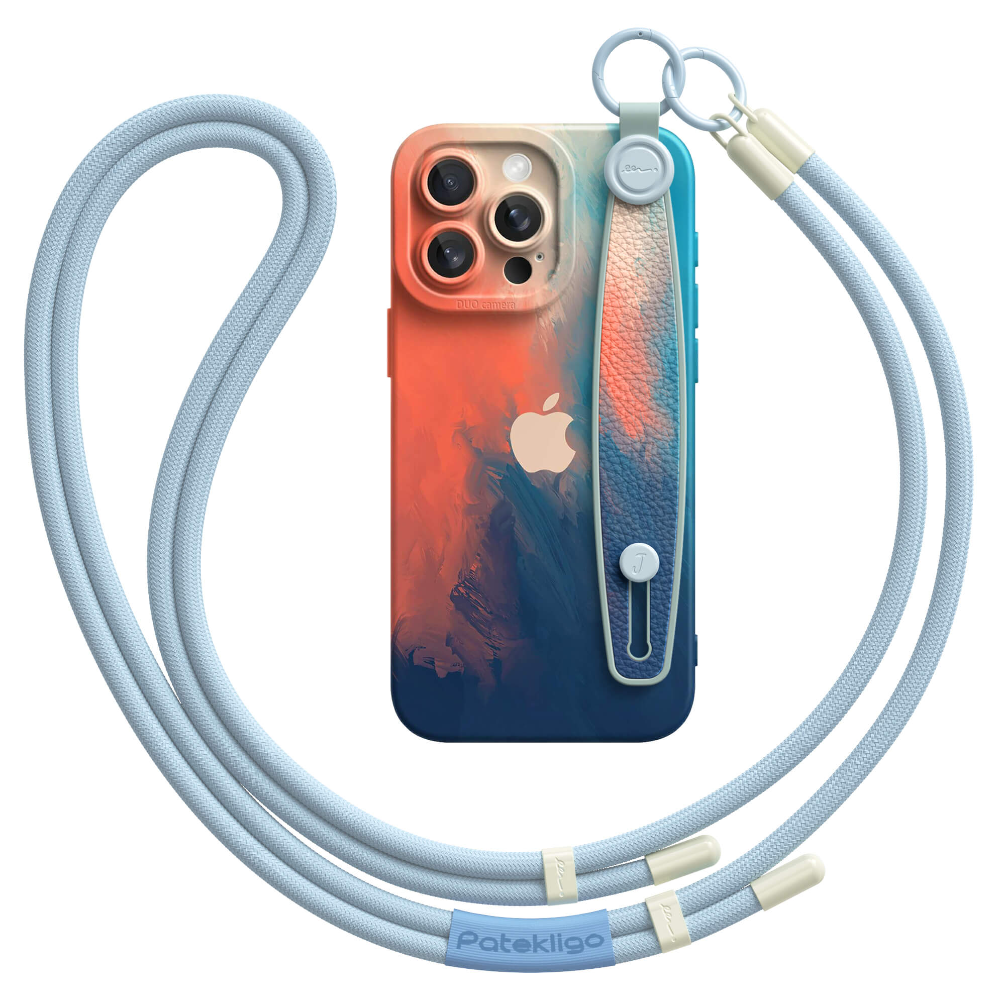 Blue/Orange | iPhone Series Multifunctional Wristband Case