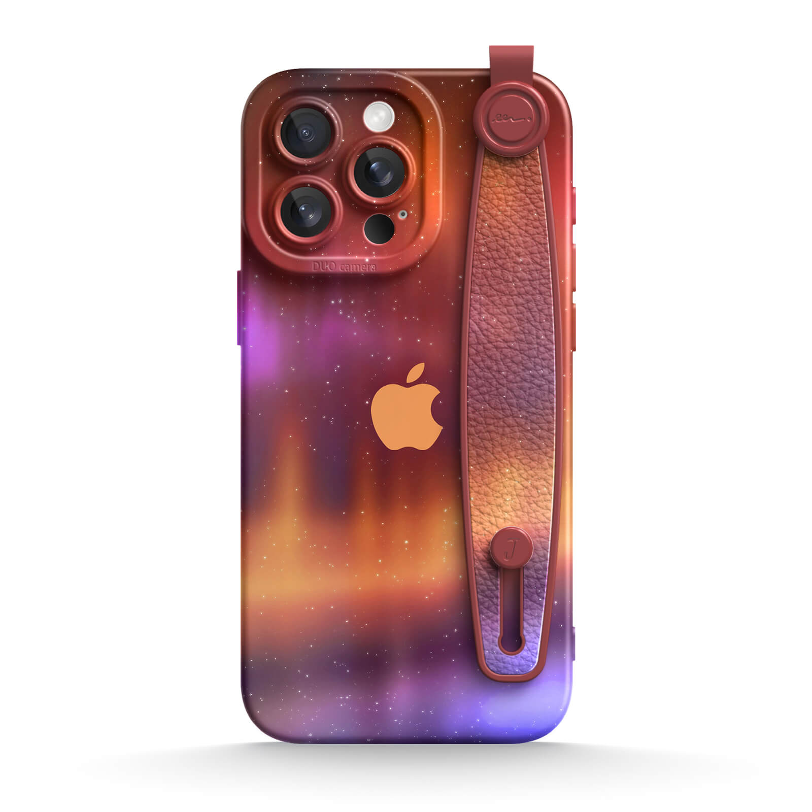 Optical Magnetic-Orange Purple | iPhone Series Multifunctional Wristband Case