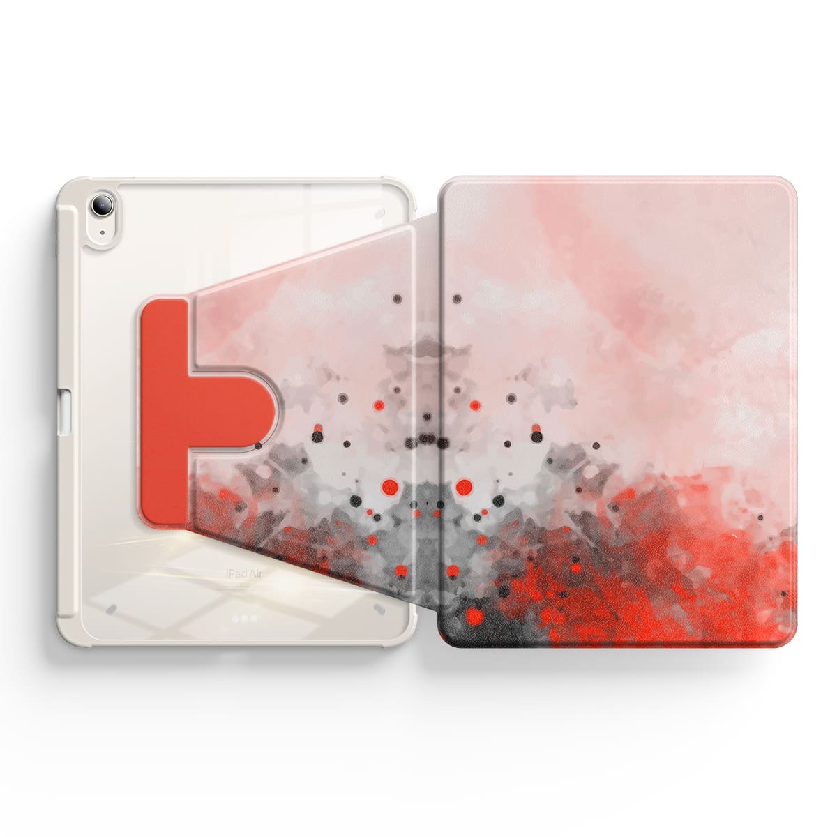 Splash Ink Red | iPad Series Snap 360° Stand Impact Resistant Case