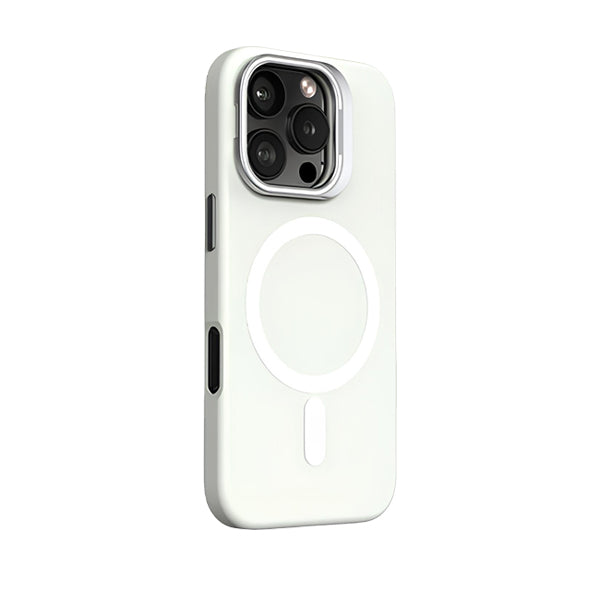 White | iPhone Lens Bracket Liquid Silicone Case