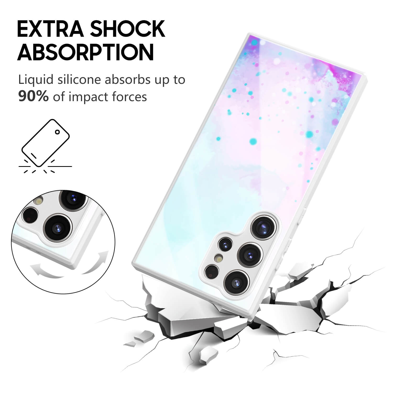 Watercolor Powder  | Samsung Series Impact Resistant Protective Case